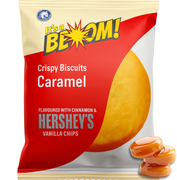 It's a BOOM! - Crispy Biscuits Caramel - Hershey’s Vanilla Chips & Cinnamon 20g